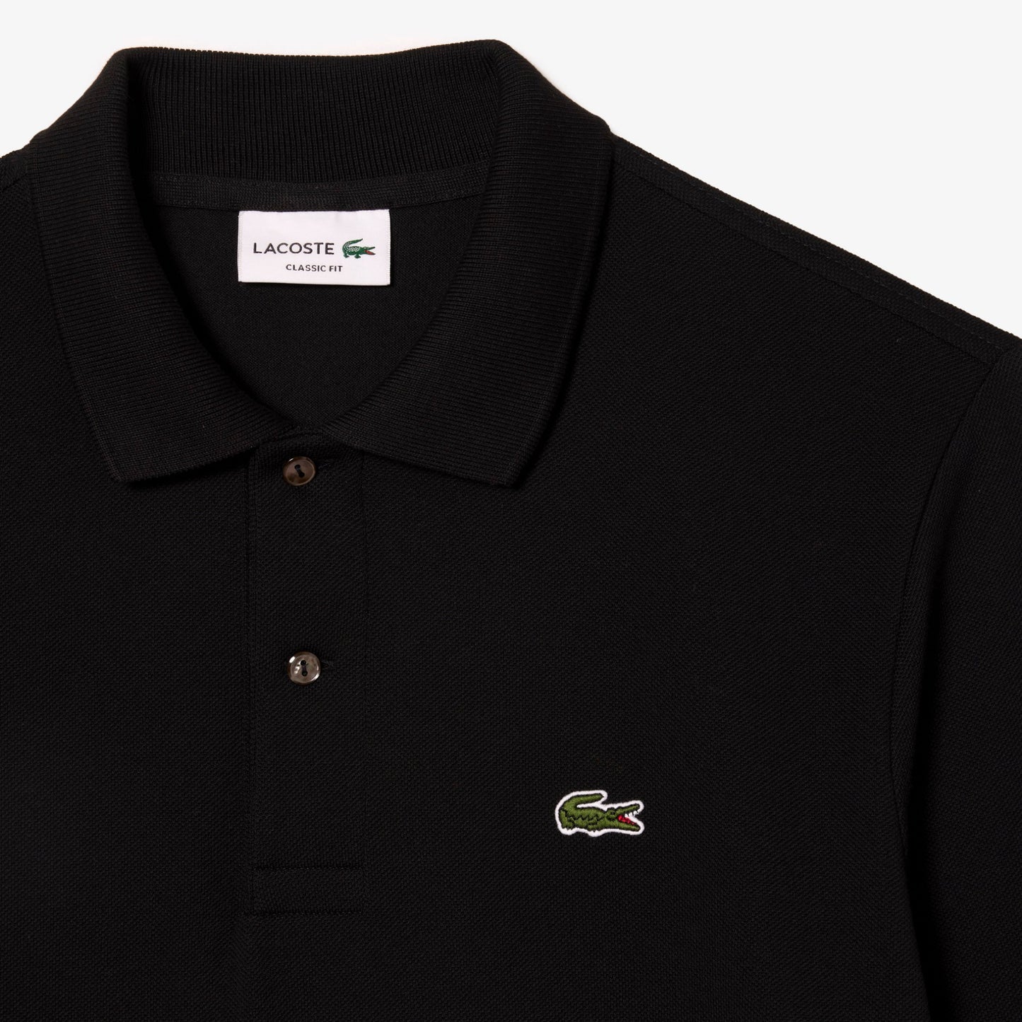 Lacoste Original Long-Sleeved Black Polo