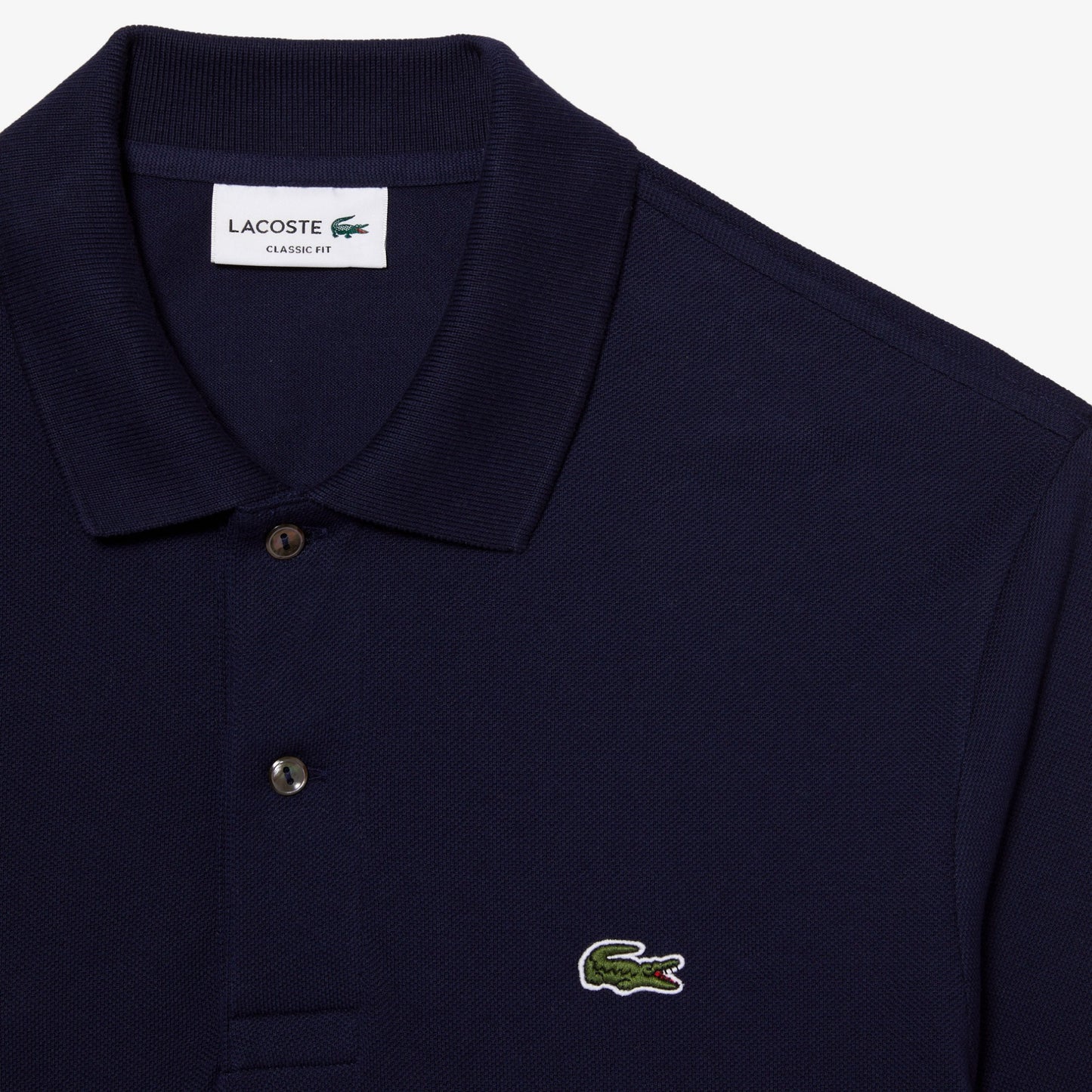 Lacoste Original Long-Sleeved Navy Polo