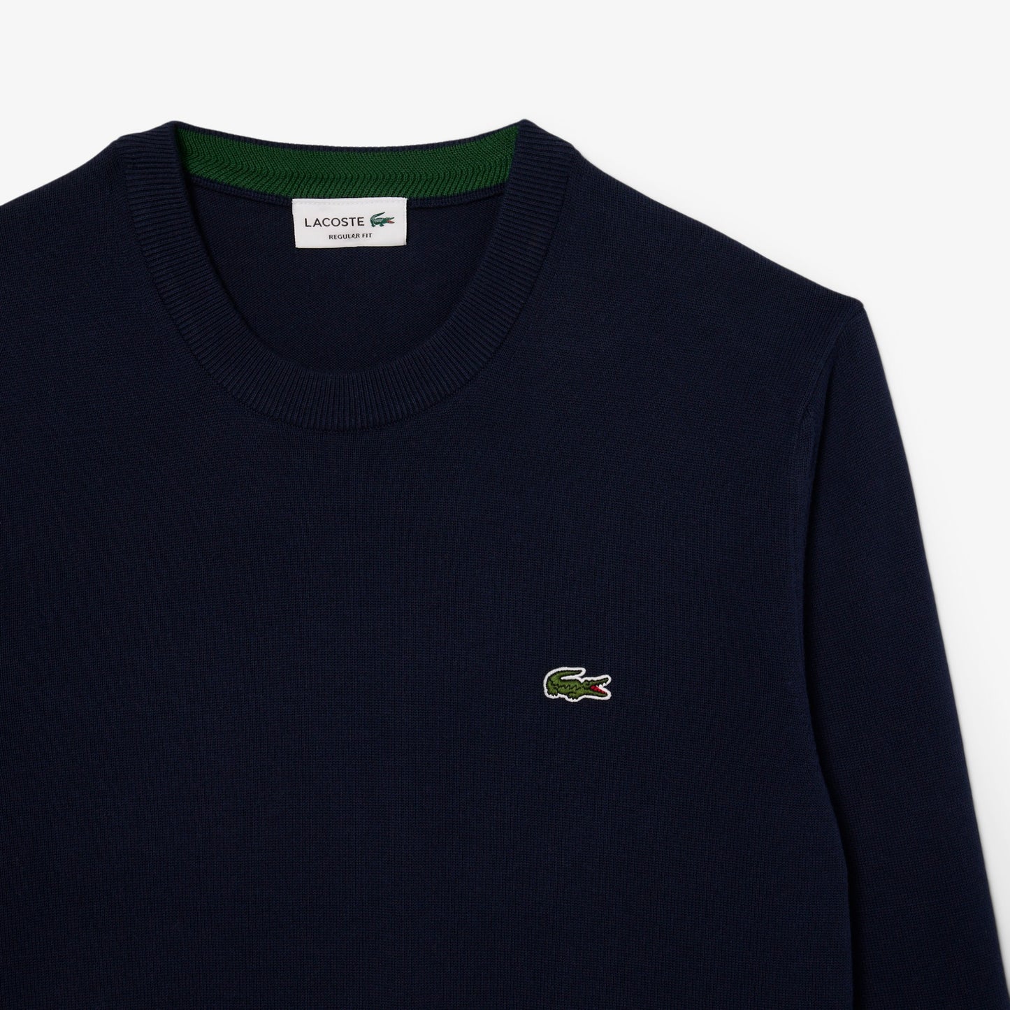 Lacoste Organic Cotton Navy Crewneck Sweater