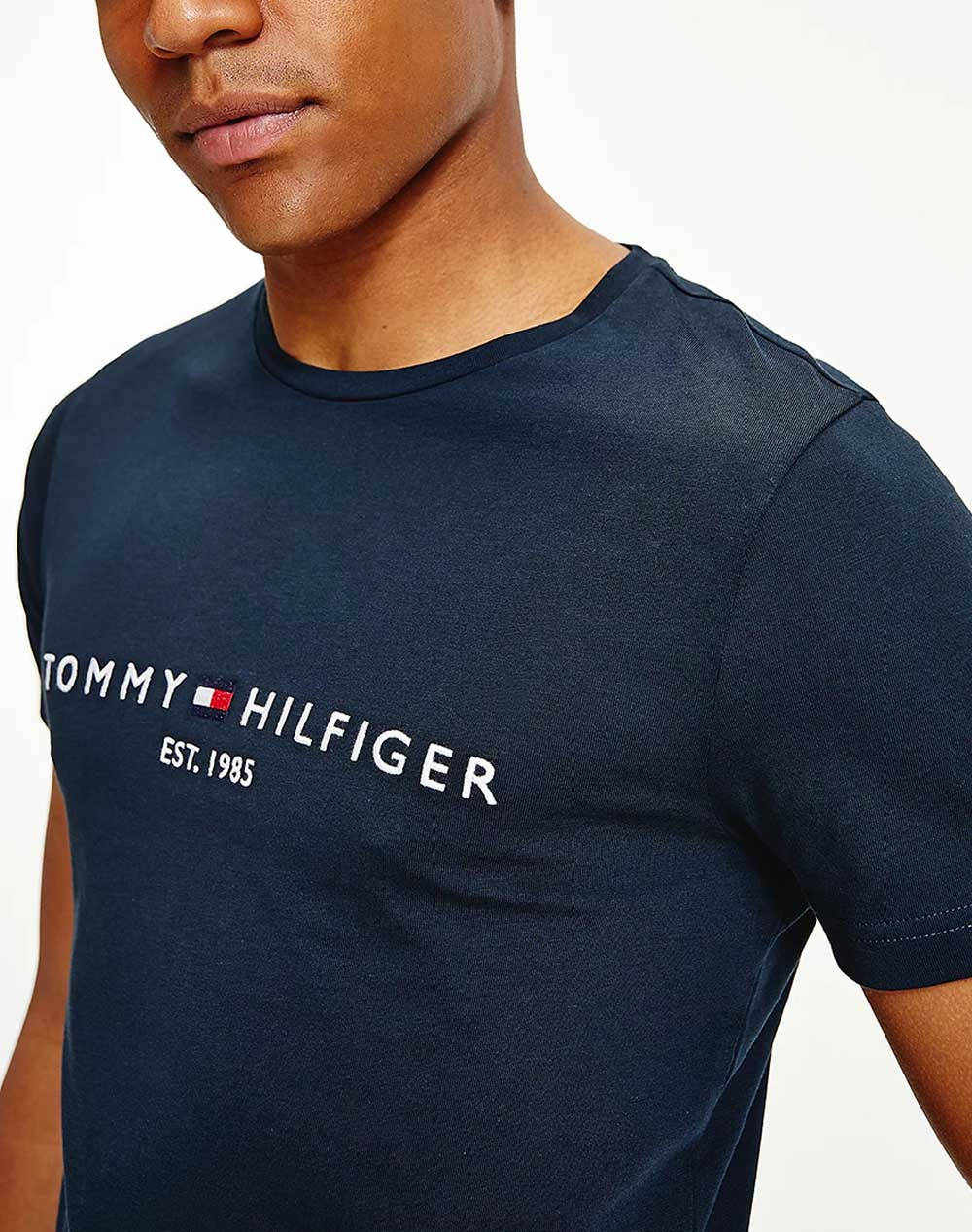Tommy Hilfiger Modern Fit Core Navy Tommy Logo Tee