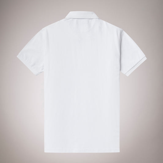 Marlboro Basic White Piquet Polo T-Shirt