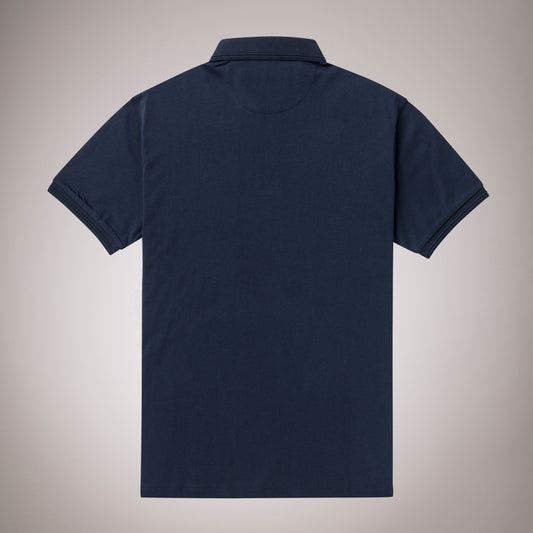 Marlboro Classics Compact Jersey Navy Polo T-Shirt