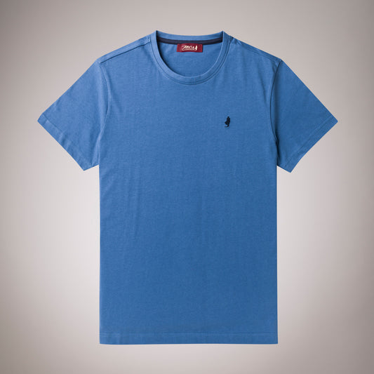 Marlboro Classics Basic Light Blue T-Shirt With Rider