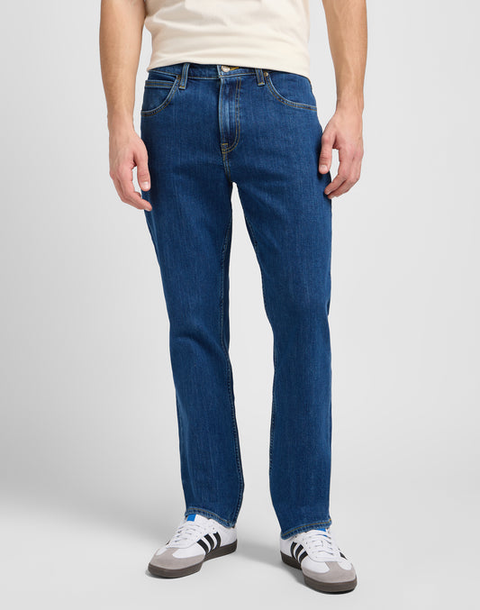 Lee Brooklyn Straight Mid Stonewash Denim