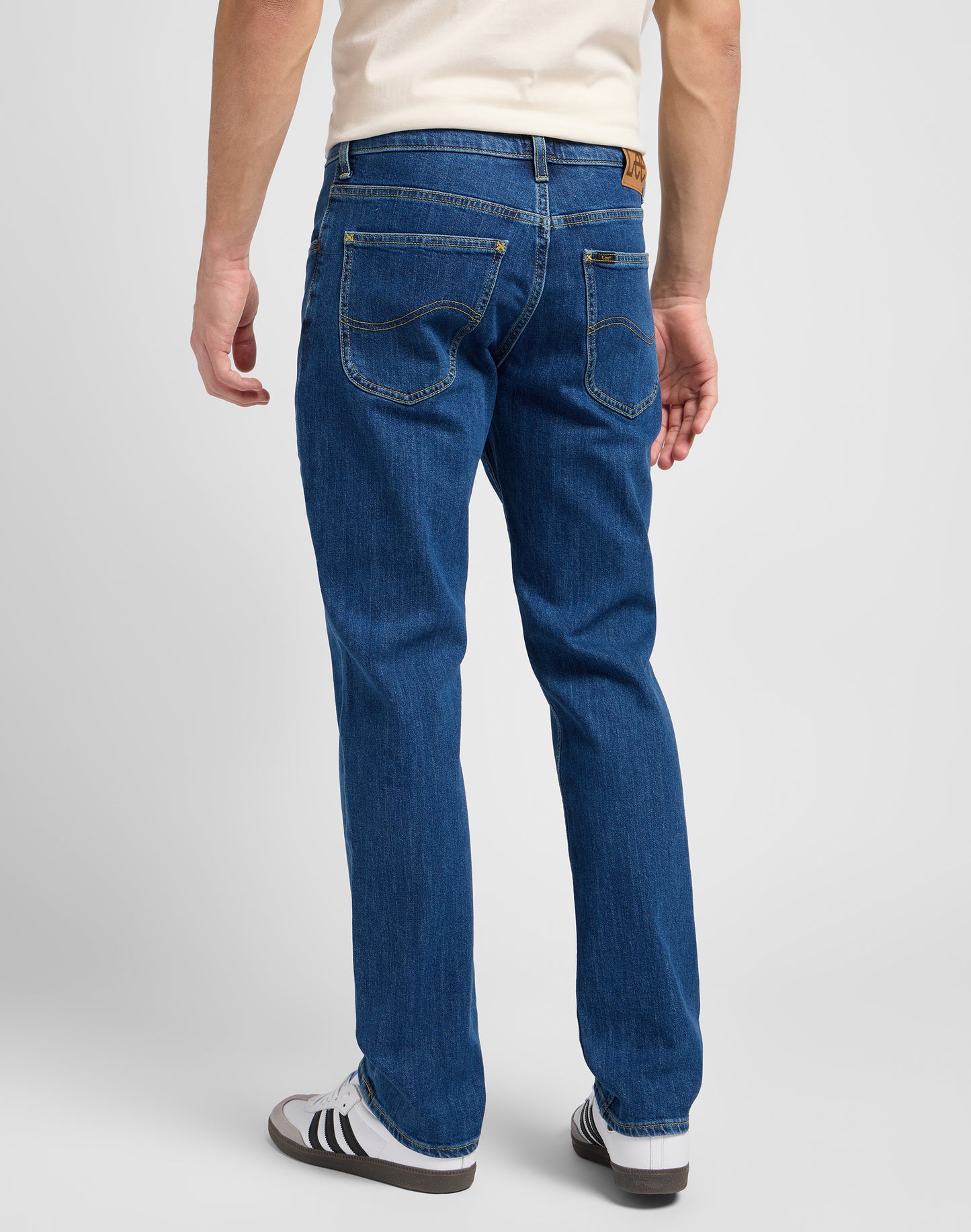Lee Brooklyn Straight Mid Stonewash Denim
