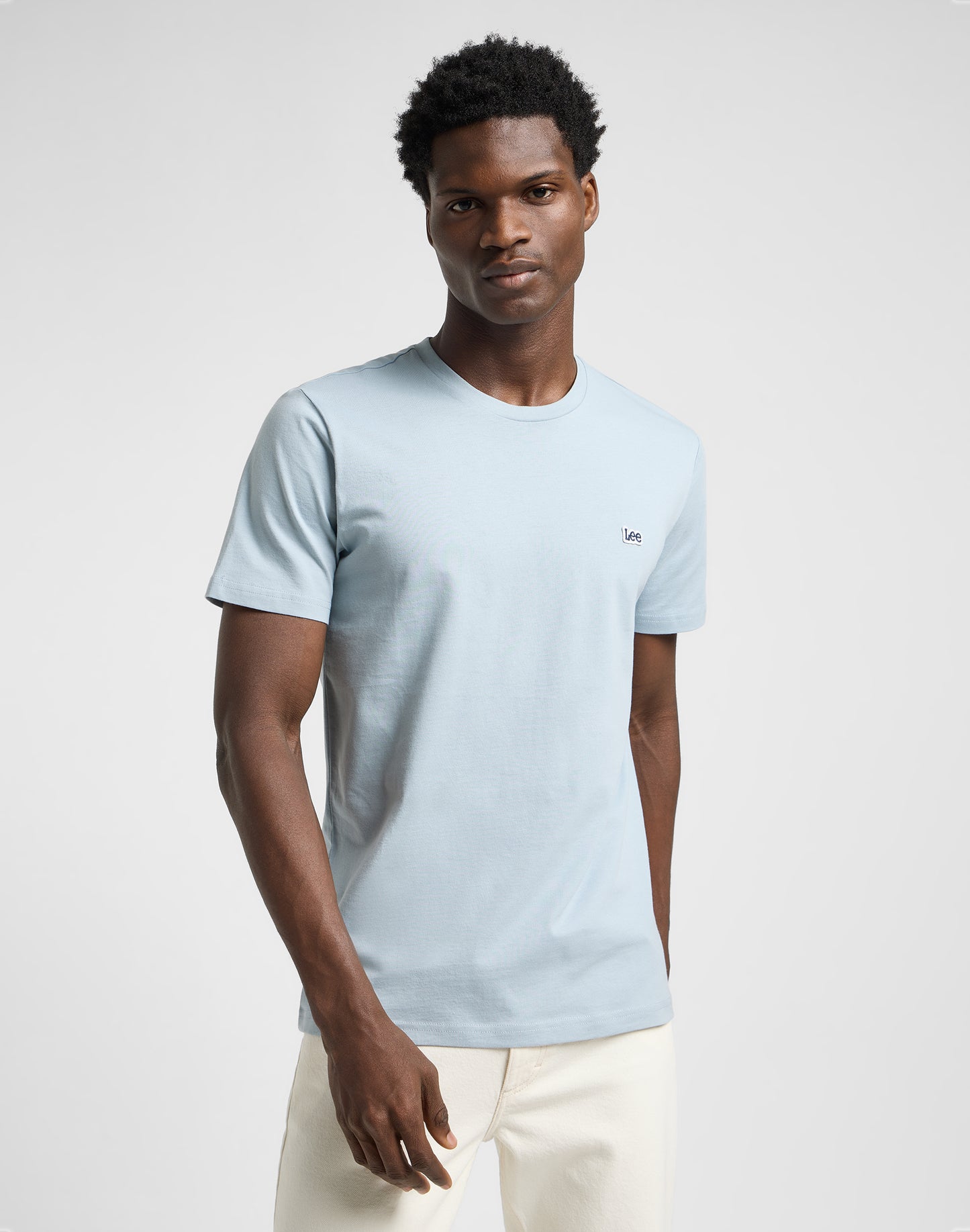Lee Patch Logo Concrete Gray T-Shirt