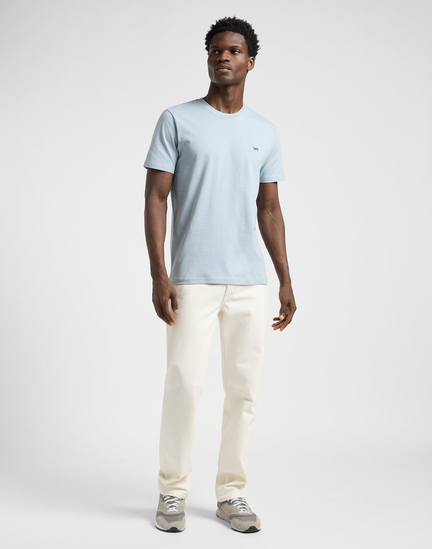 Lee Patch Logo Concrete Gray T-Shirt