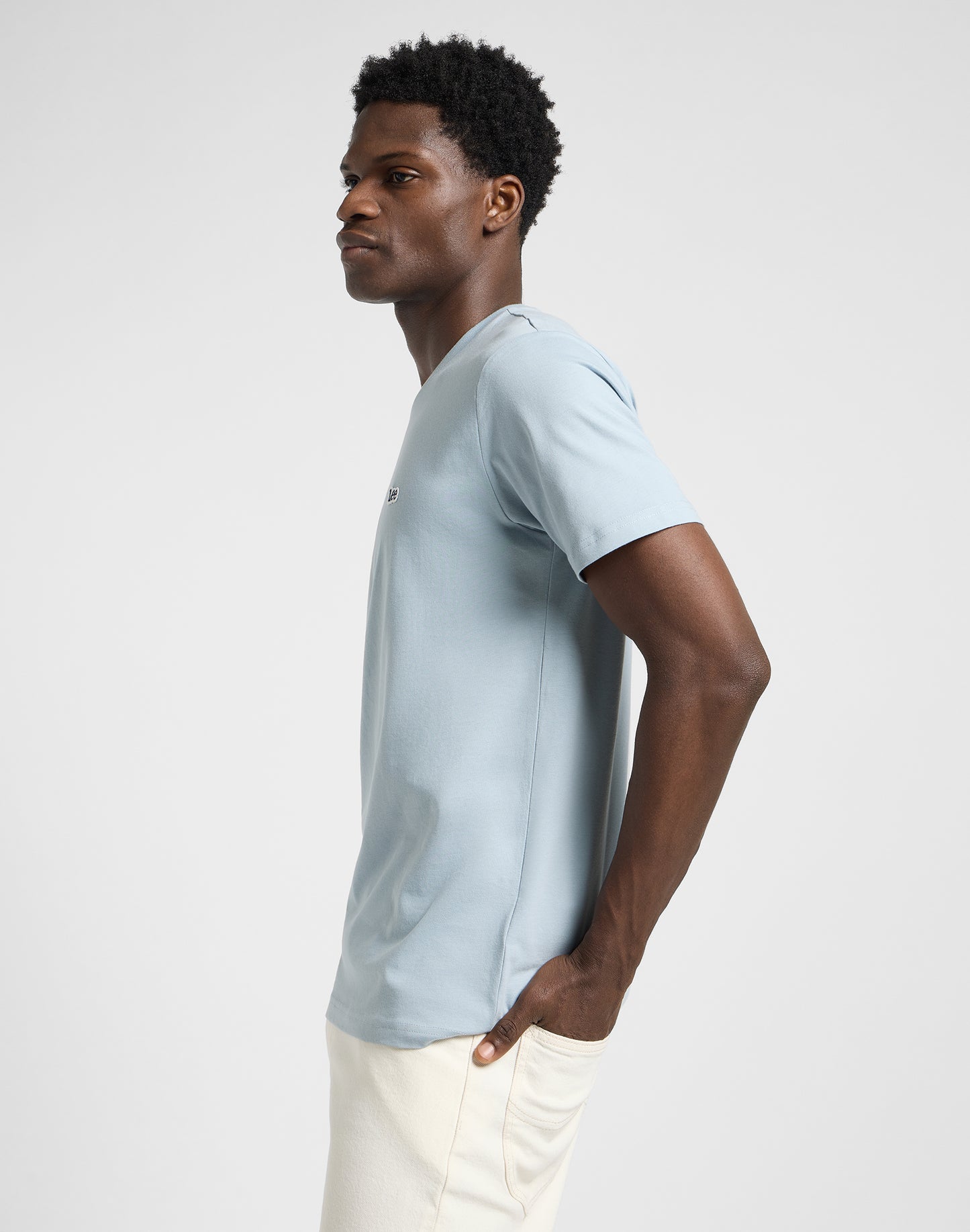 Lee Patch Logo Concrete Gray T-Shirt