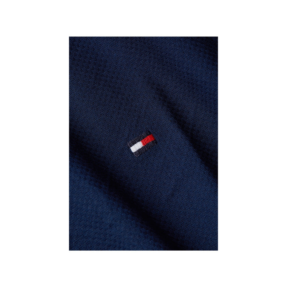TOMMY HILFIGER DARK BLUE FLEX DOBBY SF SHIRT