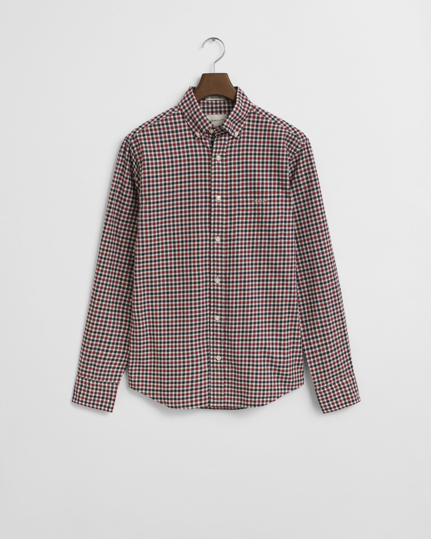 GANT Reg Twill Gingham Plumped Red Shirt