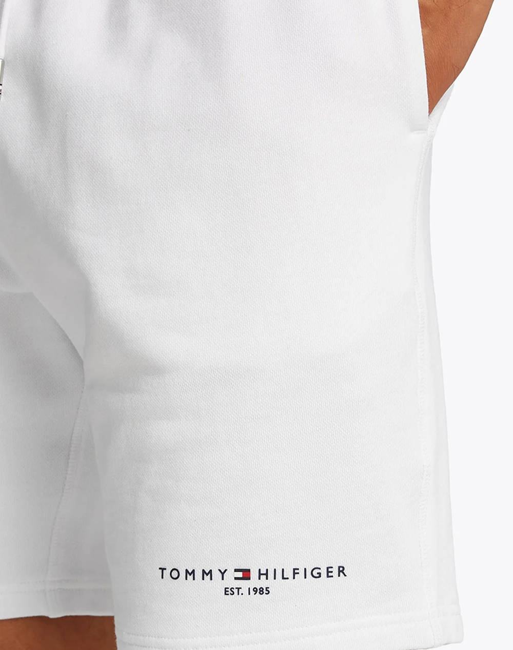 TOMMY HILFIGER WHITE SMALL TOMMY LOGO SWEATSHORTS