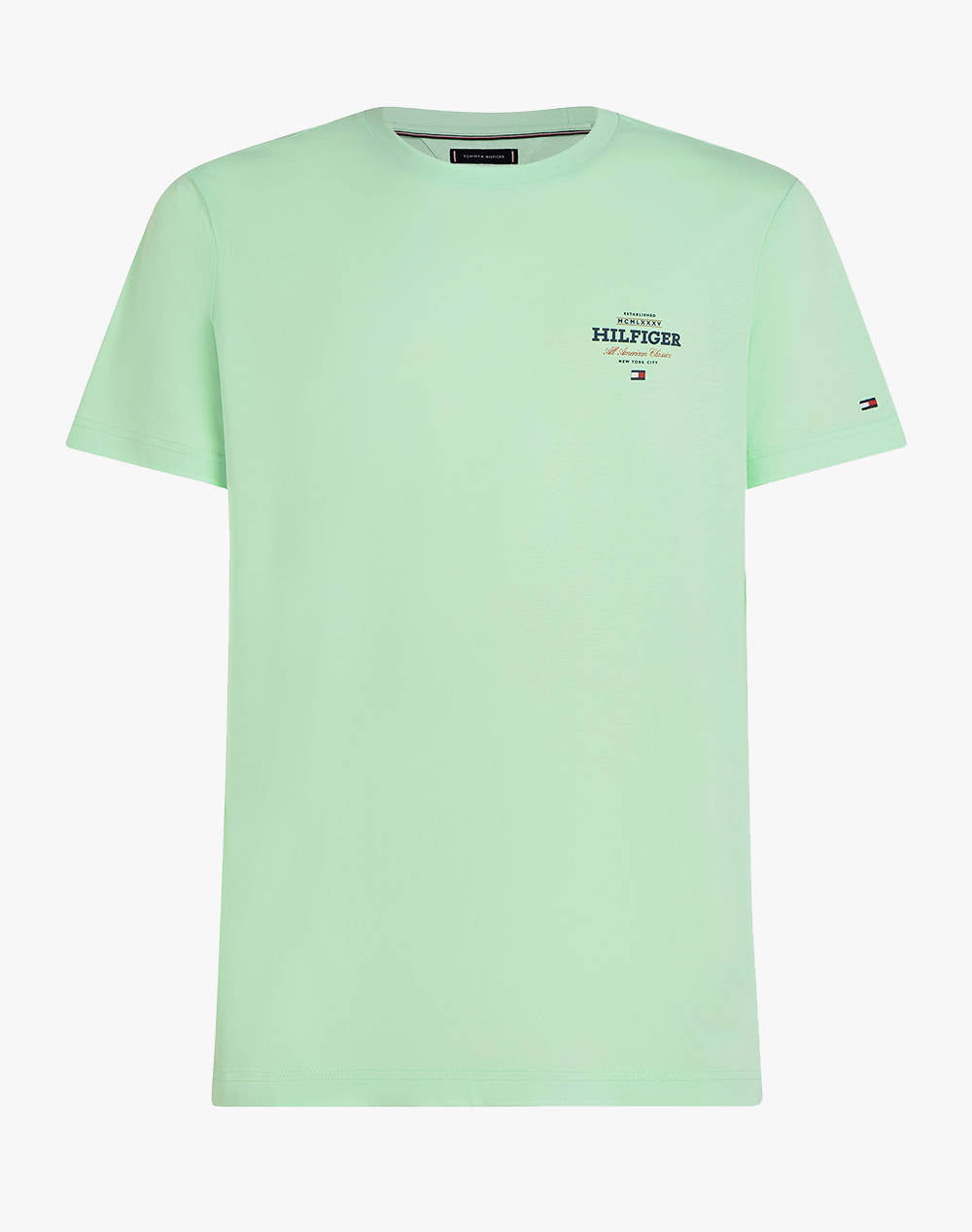 TOMMY HILFIGER LIGHT GREEN MONOTYPE ALL AMERICAN TEE