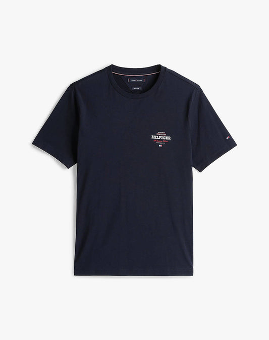 TOMMY HILFIGER DARK BLUE MONOTYPE ALL AMERICAN TEE