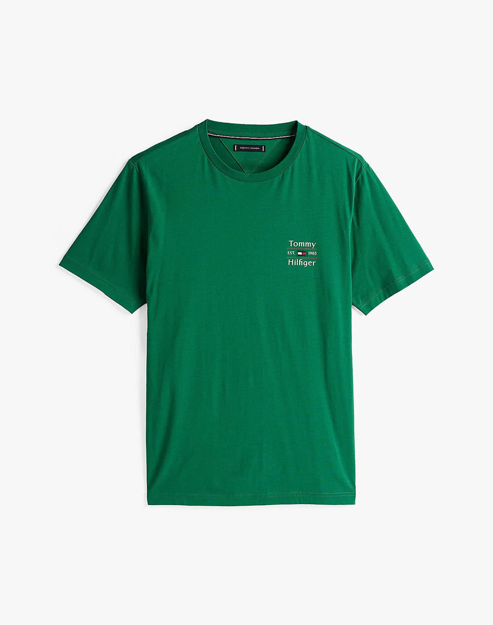 TOMMY HILFIGER LEAF GREEN HILFIGER STACK TEE