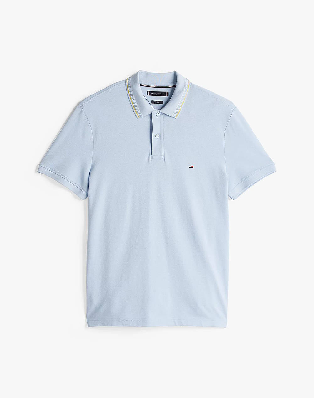 TOMMY HILFIGER LIGHT BLUE PLACKET INTEREST REG POLO