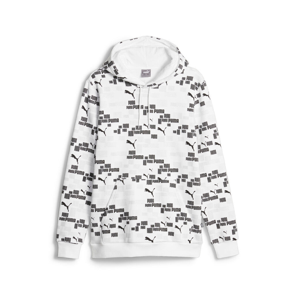 PUMA ESS+ LOGO LAB AOP Hoodie FL White