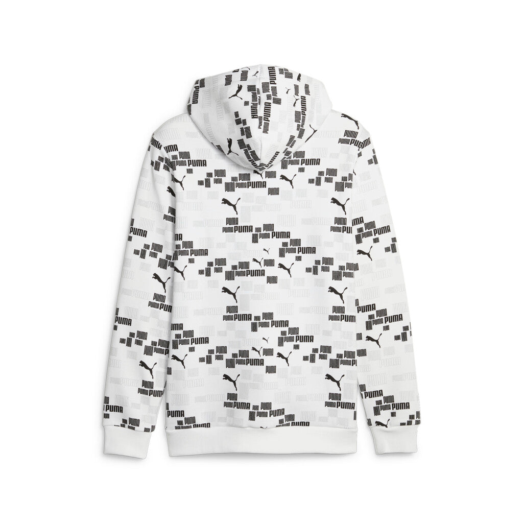 PUMA ESS+ LOGO LAB AOP Hoodie FL White