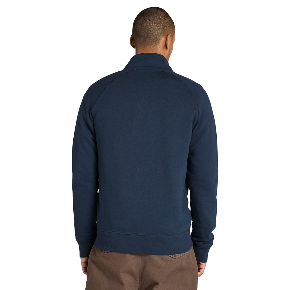 Timberland Exeter River Brushed Back Full-Zip Dark Sapphire Funnel Neck