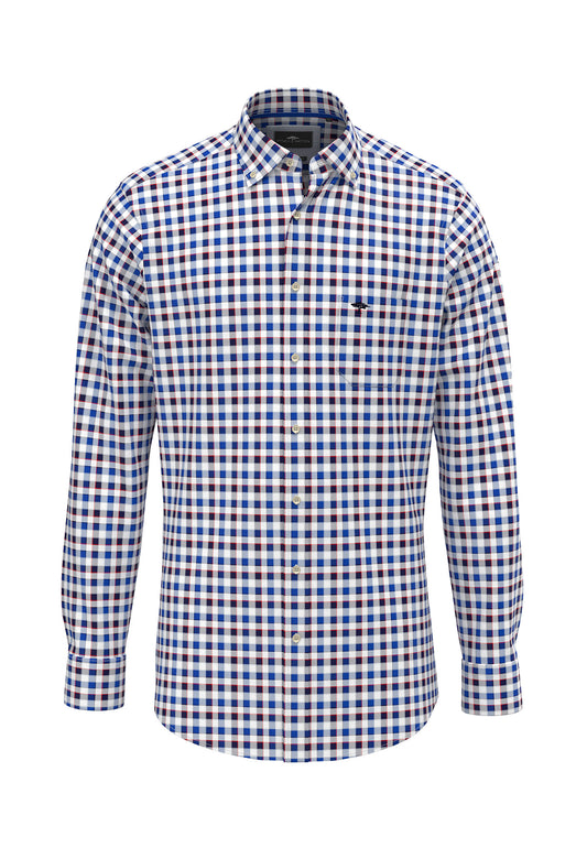 Fynch-Hatton Casual Fit Strong Blue Classic Check Shirt