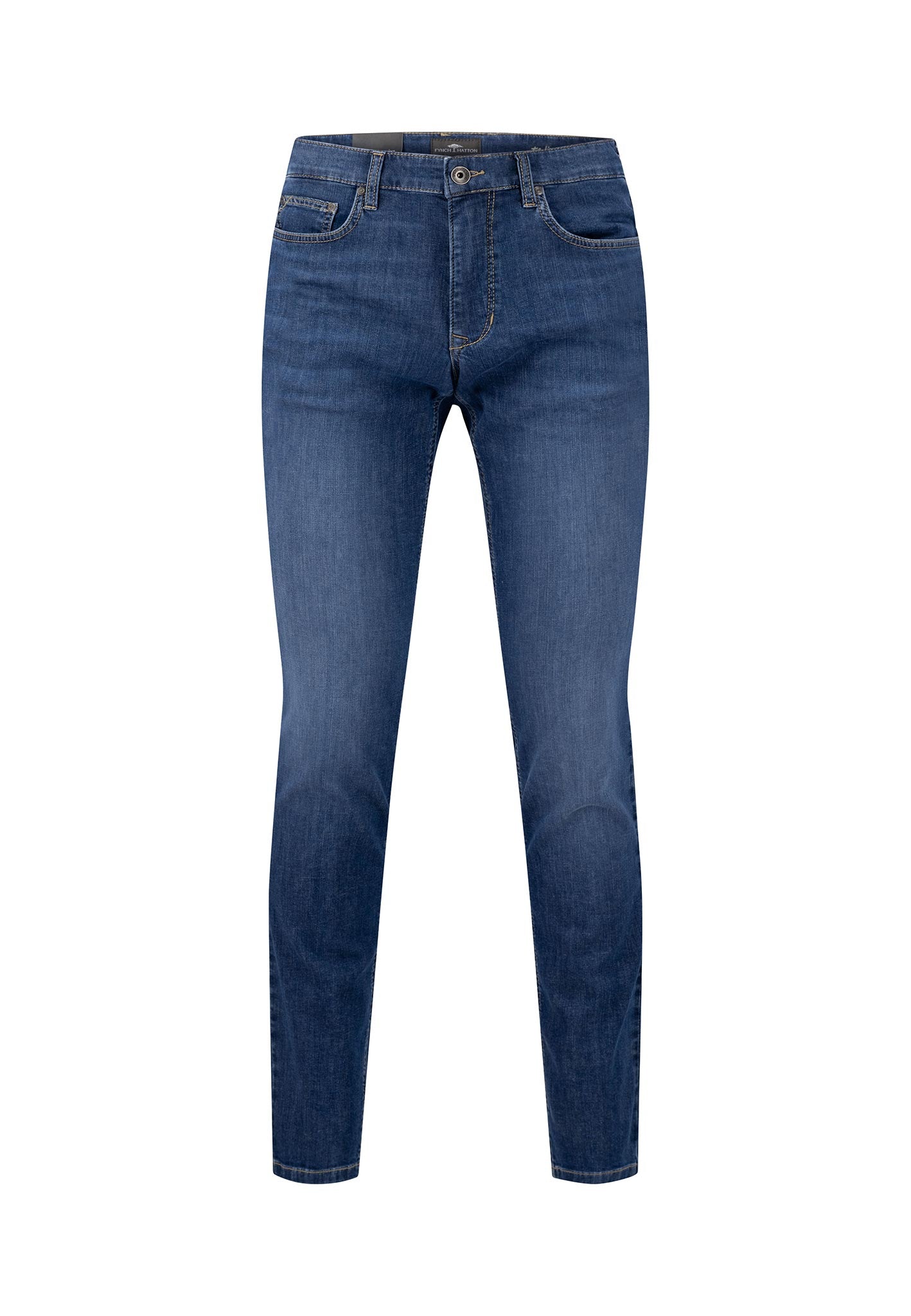 Fynch-Hatton Casual Fit Mid Blue Lightweight Summer Denim