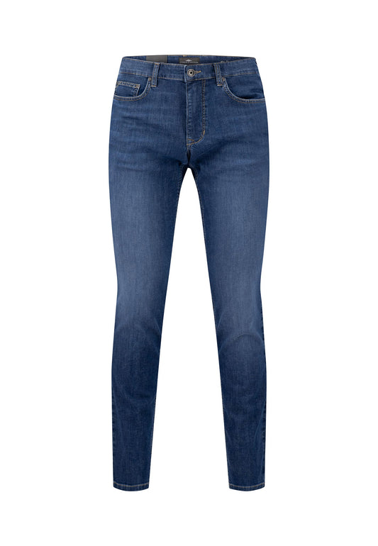 Fynch-Hatton Casual Fit Mid Blue Lightweight Summer Denim