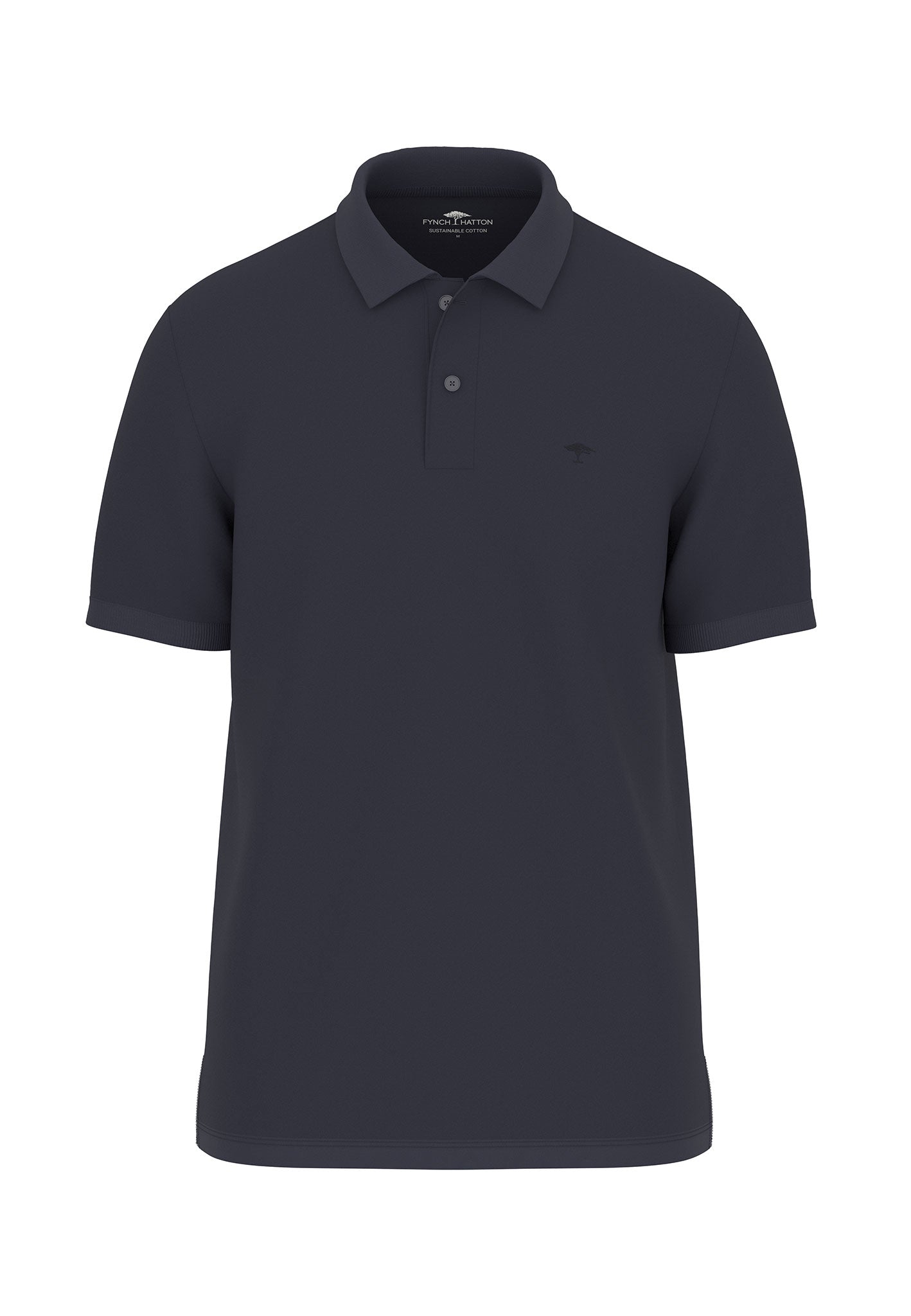 Fynch-Hatton Casual Fit Navy Polo Interlock