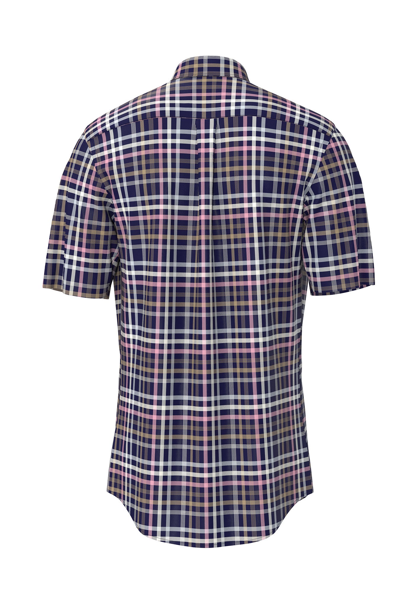 Fynch-Hatton Casual Fit Navy Combi Slub Check Shirt