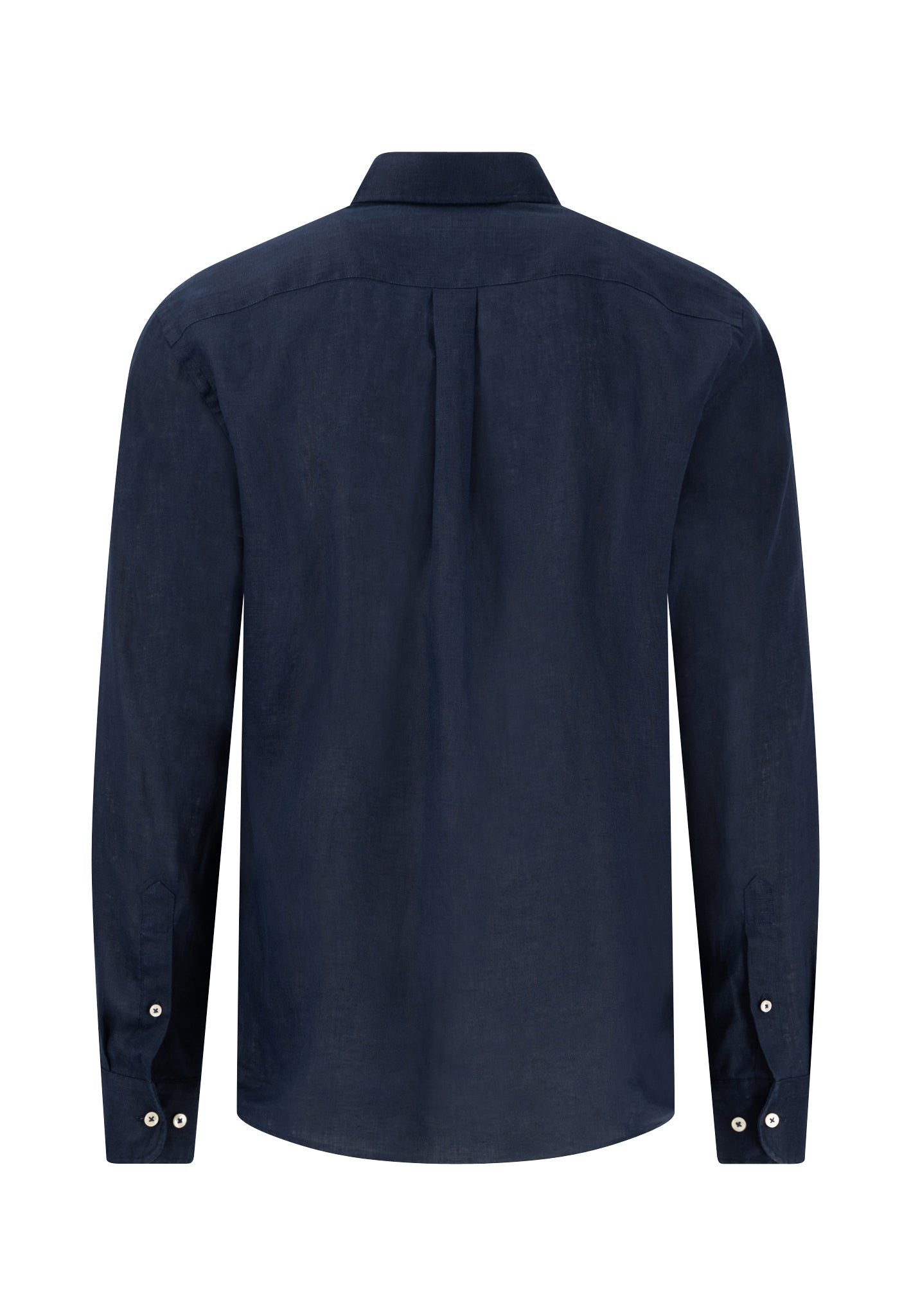 Fynch-Hatton Casual Fit Navy Premium Linen Buttoned Shirt