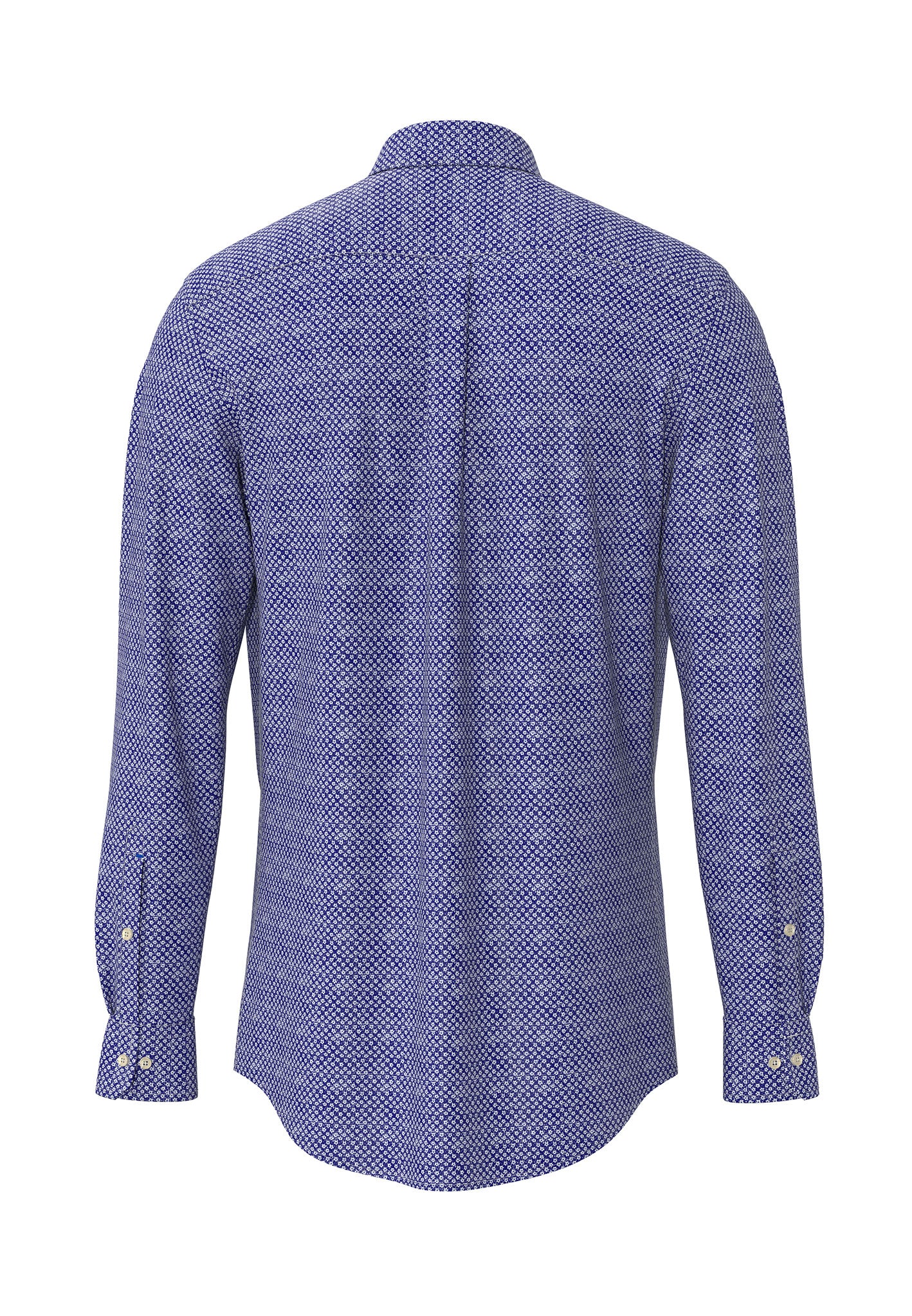 Fynch-Hatton Casual Fit Navy Blue Story Prints Shirt
