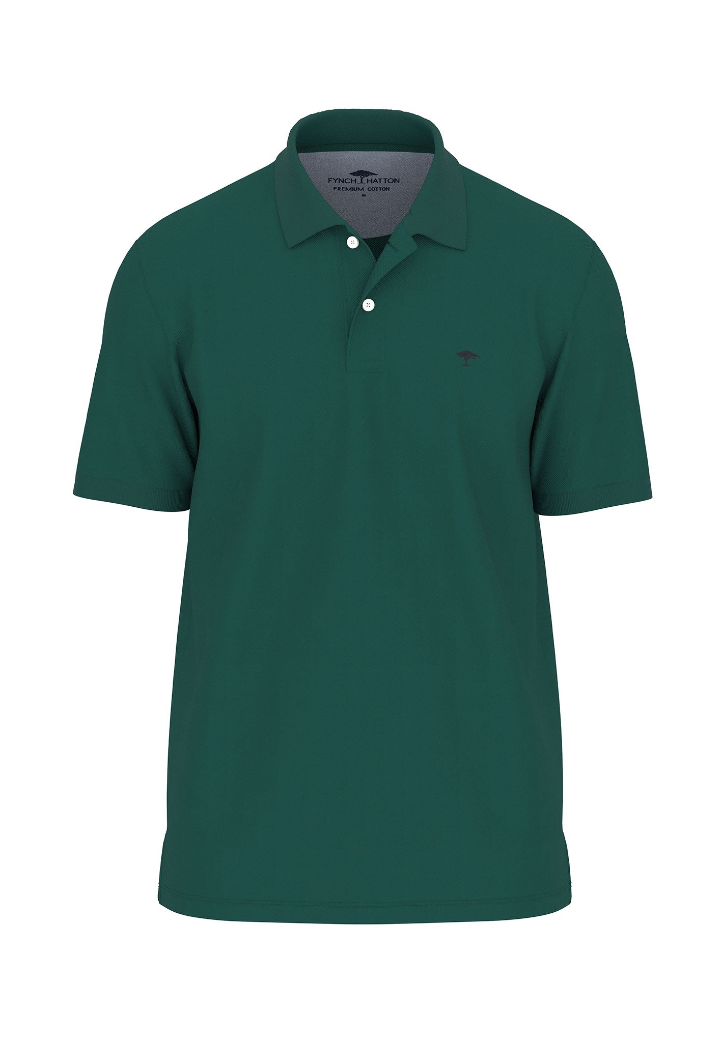 Fynch-Hatton Casual Fit Premium Cotton Pine Green Basic Polo