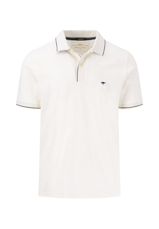Fynch-Hatton Modern Fit Premium Cotton Off White Polo