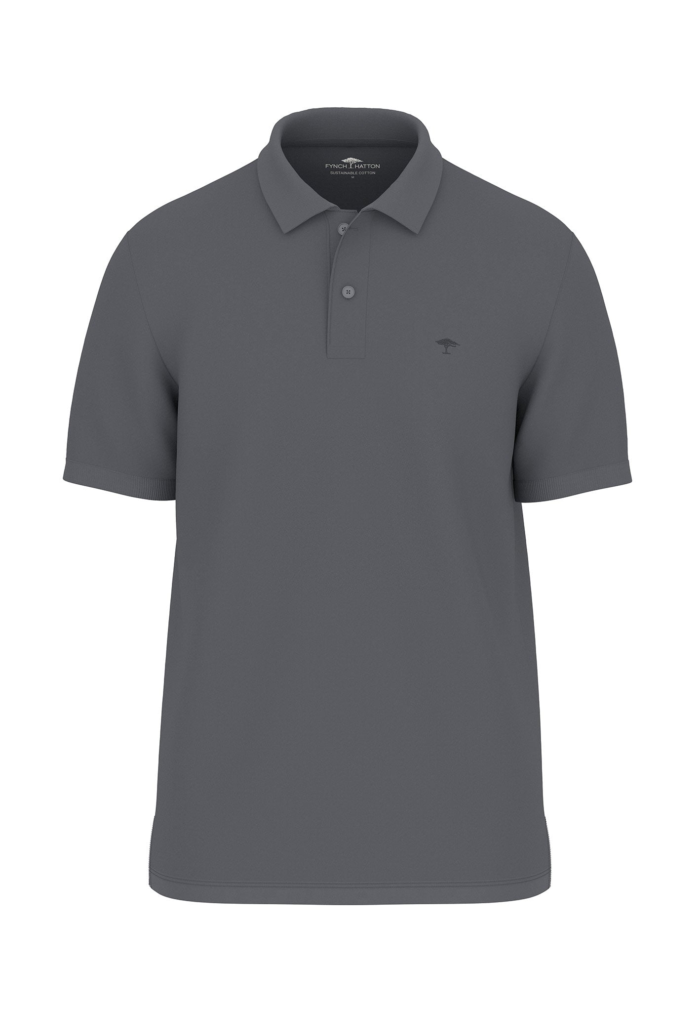 Fynch-Hatton Casual Fit Asphalt Polo Interlock