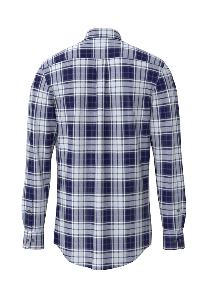 Fynch-Hatton Casual Fit Button-Down Navy Shirt