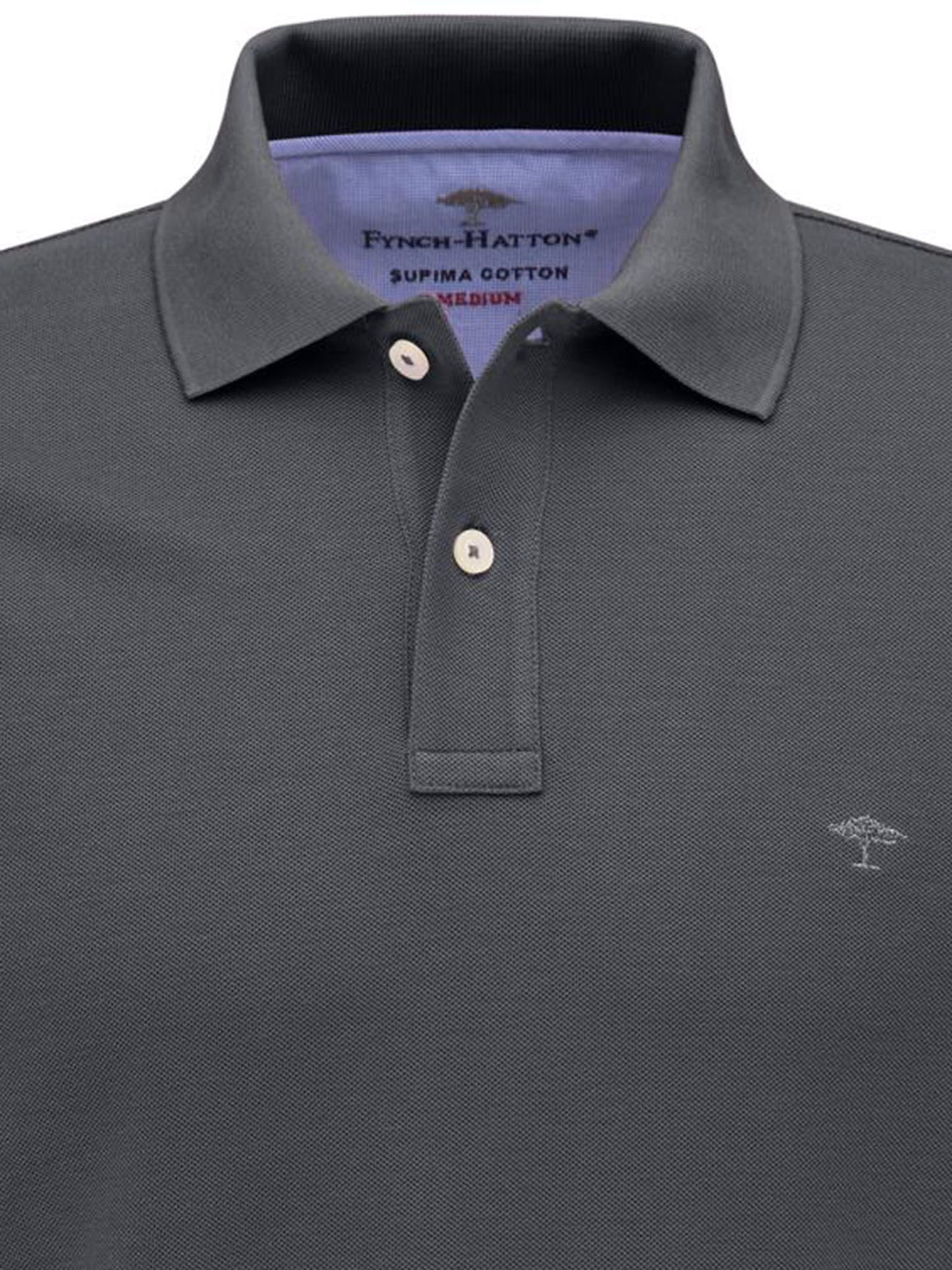 Fynch-Hatton Basic Asphalt Polo T-Shirt