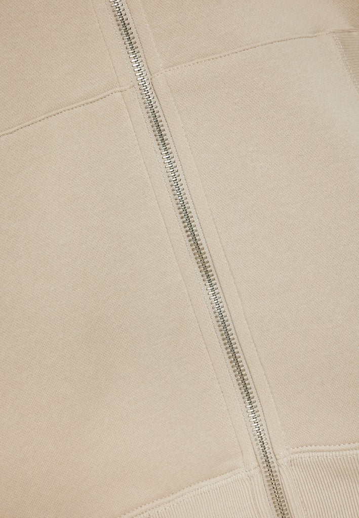 Funky Buddha Full-Zip Greige Hoodie Sweater