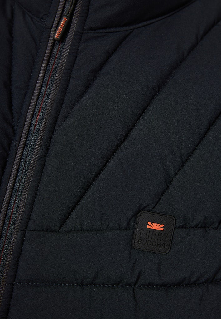 Funky Buddha Αμάνικο Navy Μπουφάν