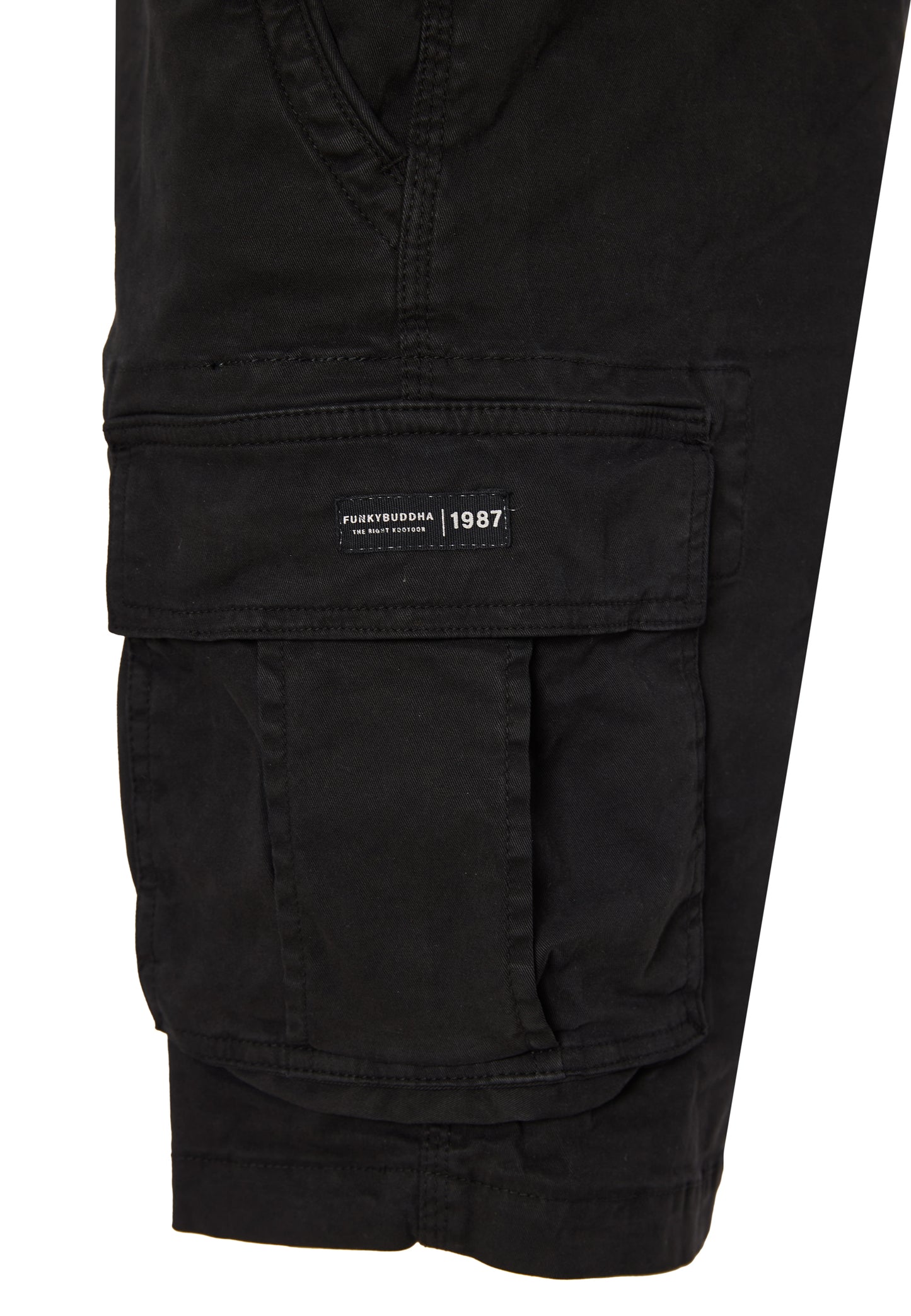 Funky Buddha Essential Black Βερμούδα Cargo