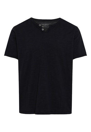 Funky Buddha Black Henley T-Shirt