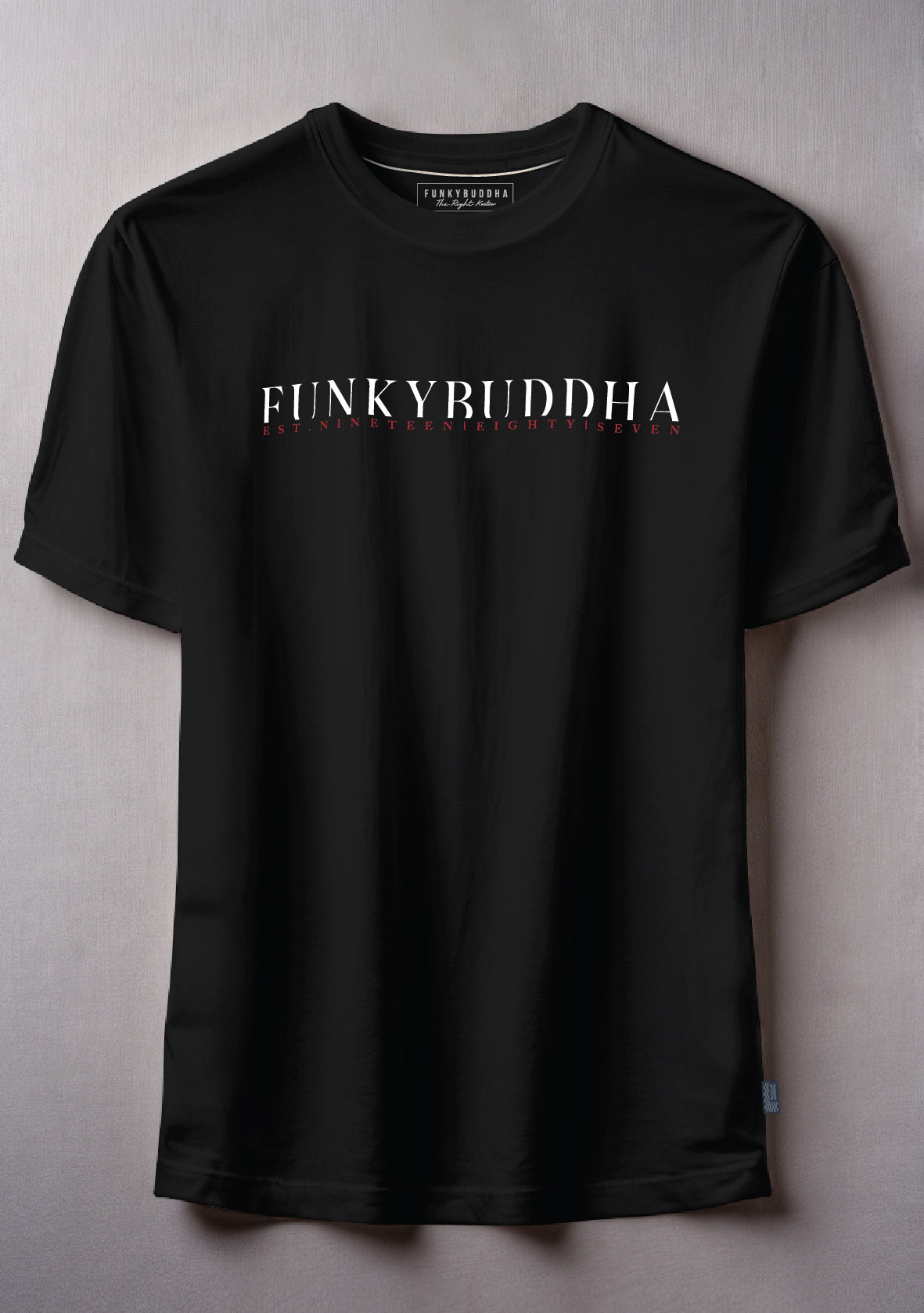 Funky Buddha Black Printed T-Shirt