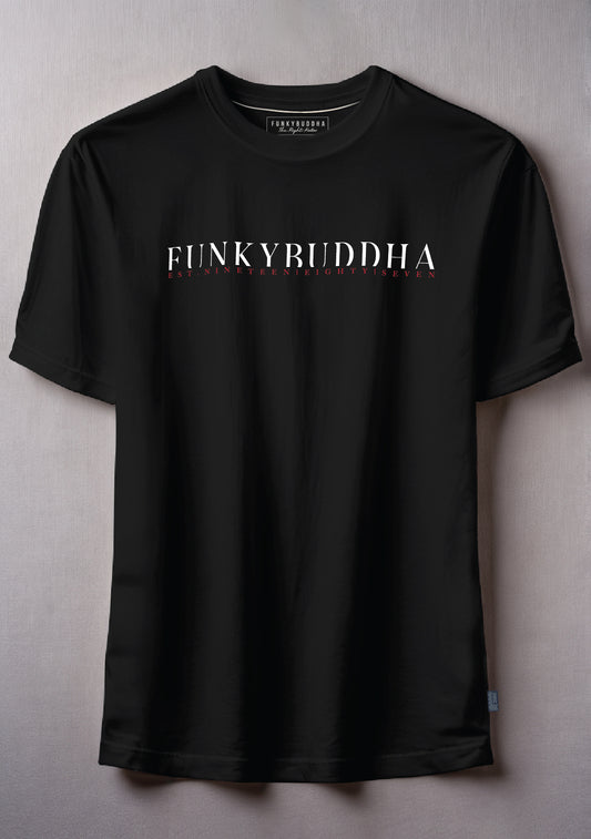 Funky Buddha Black Printed T-Shirt