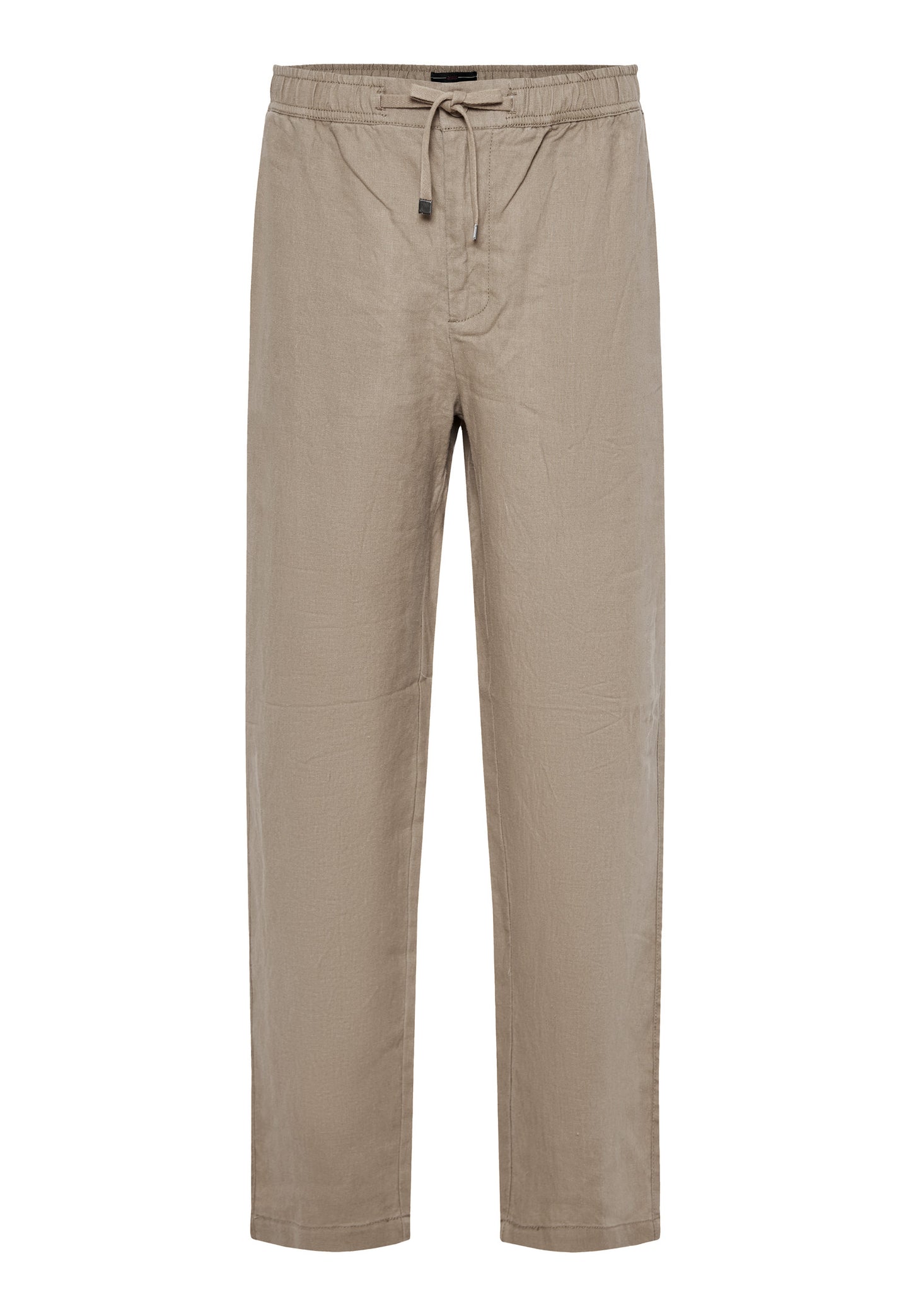 Funky Buddha Comfort Fit Greige Linen Pants