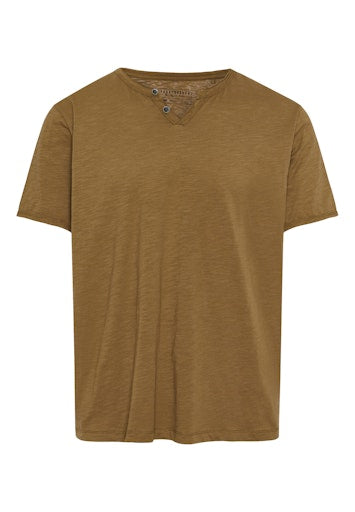 Funky Buddha Hazelnut Henley T-Shirt
