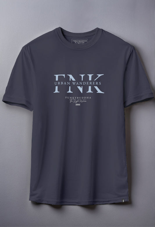 Funky Buddha Navy Print T-Shirt