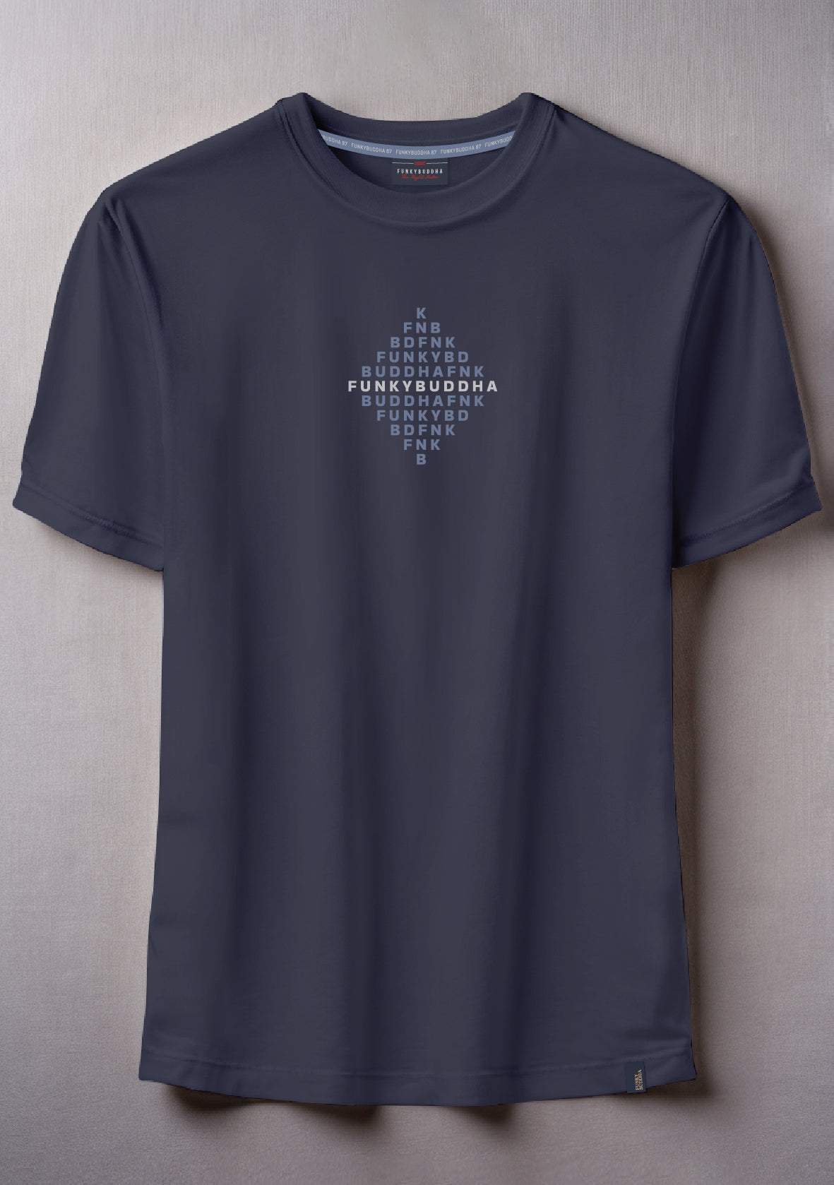 Funky Buddha Navy Print T-Shirt