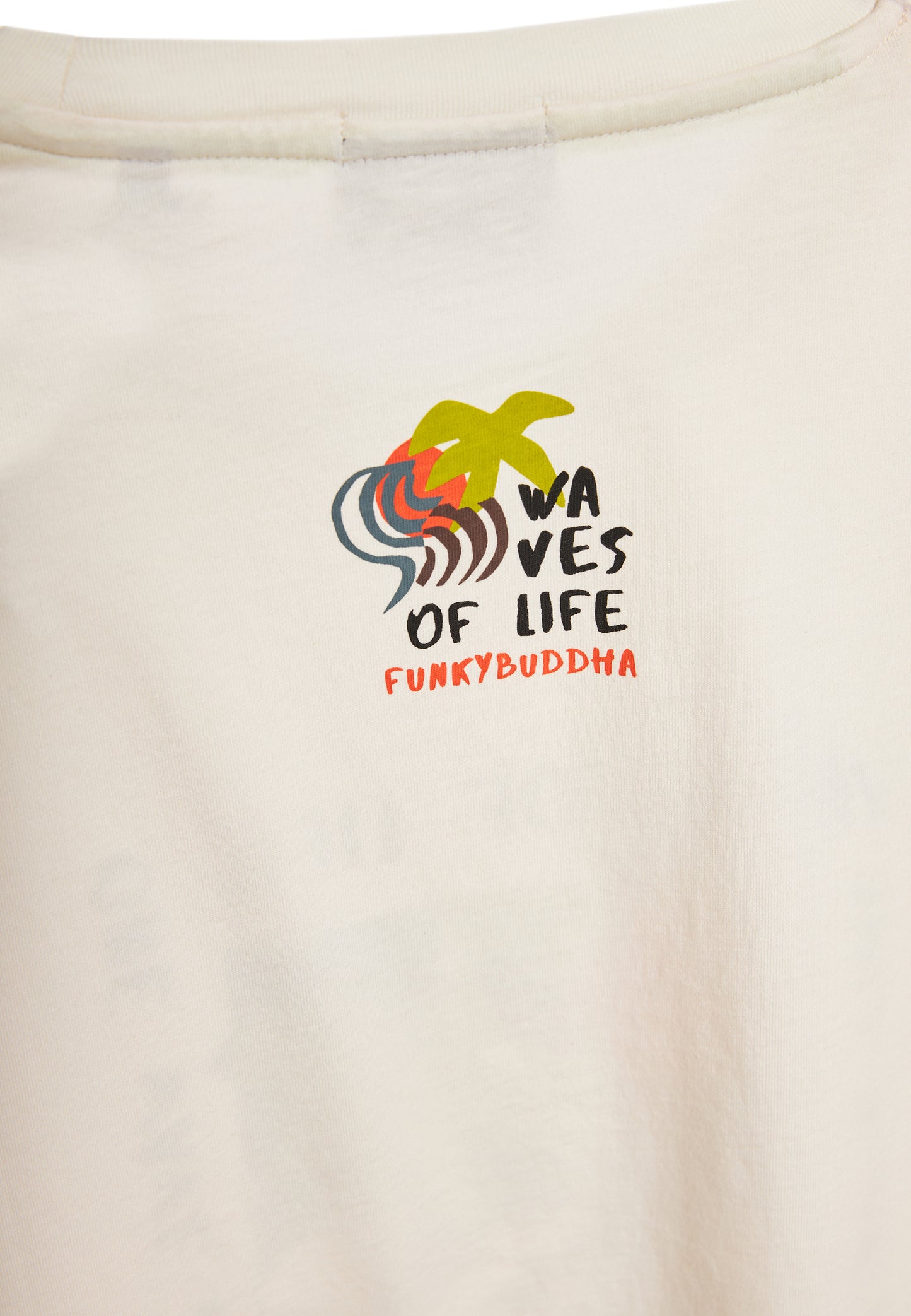 Funky Buddha Relaxed Fit Off White Abstract Print T-Shirt