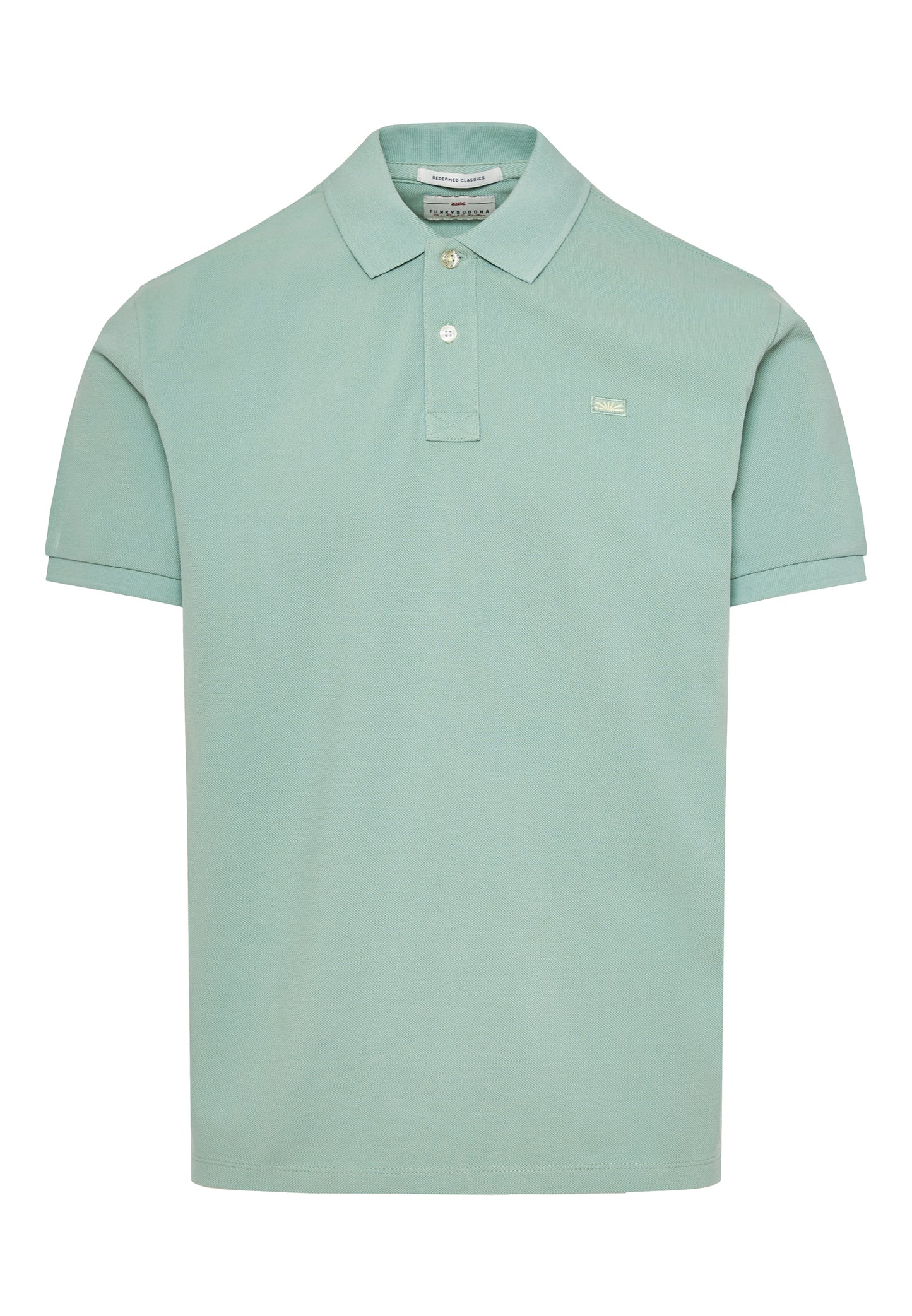 Funky Buddha Sage Green Polo T-Shirt