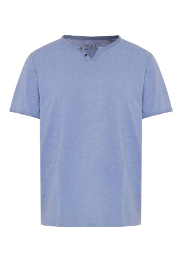 Funky Buddha Smoke Blue Henley T-Shirt