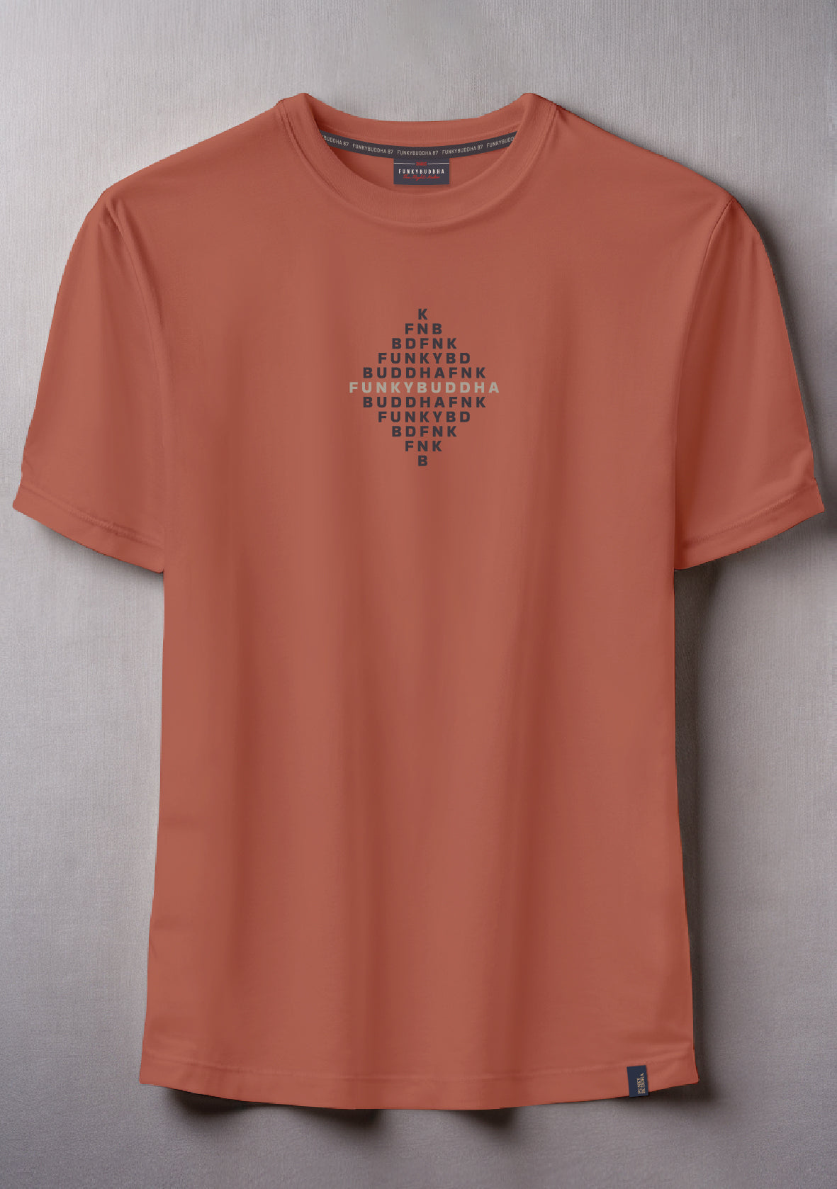 Funky Buddha Spice Brown Print T-Shirt