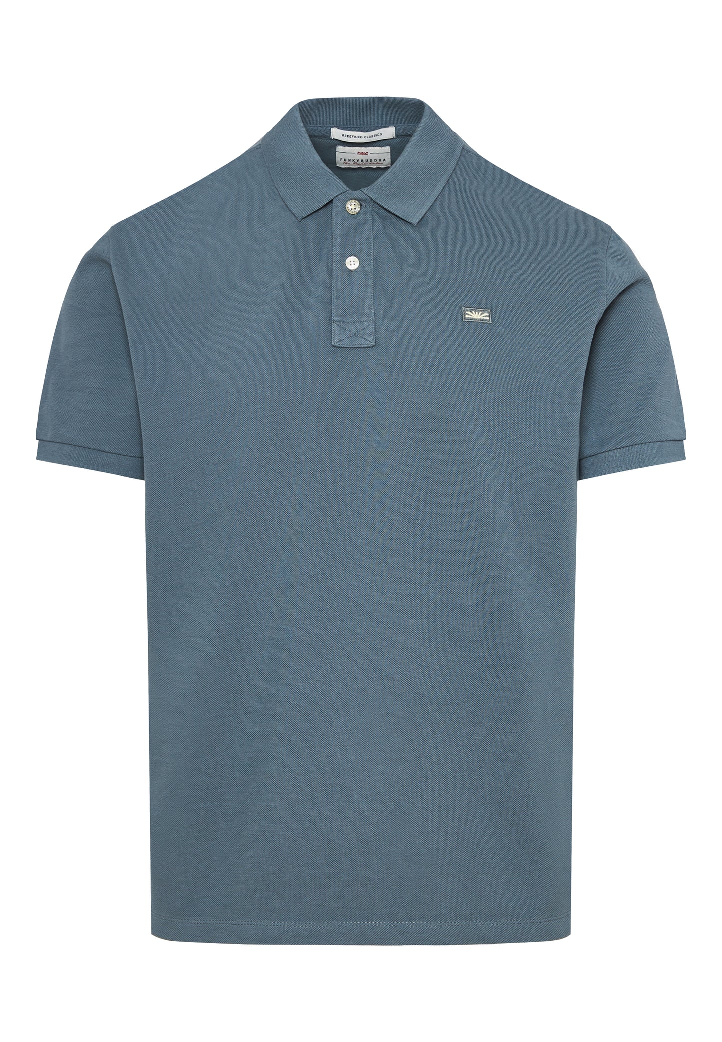 Funky Buddha Steel Grey Polo T-Shirt