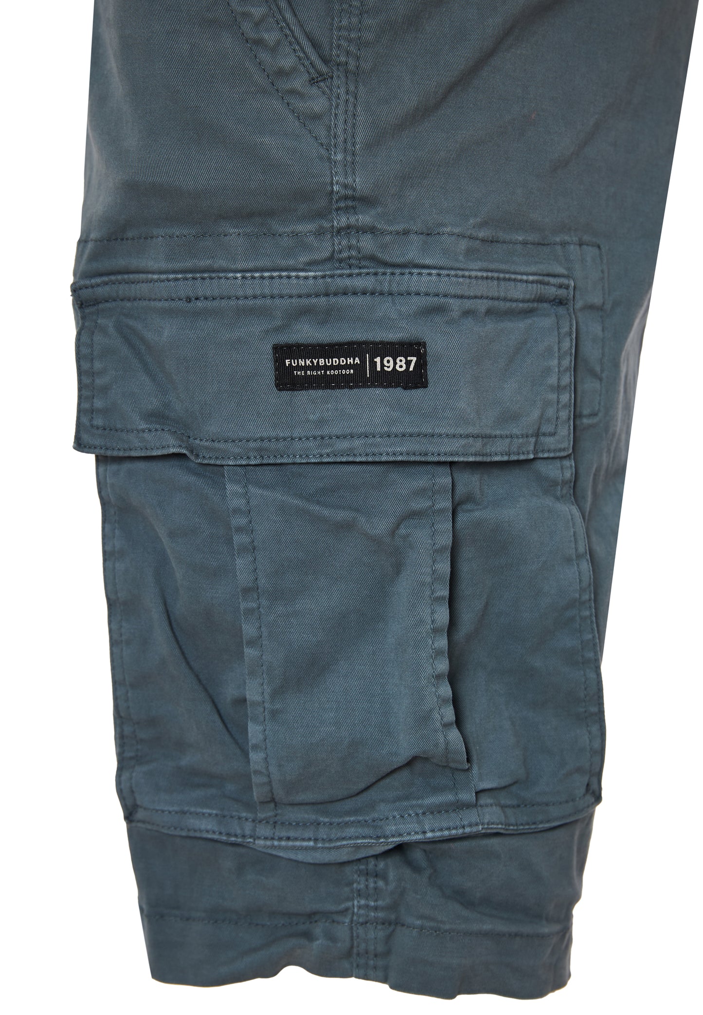 Funky Buddha Essential Steel Grey Βερμούδα Cargo